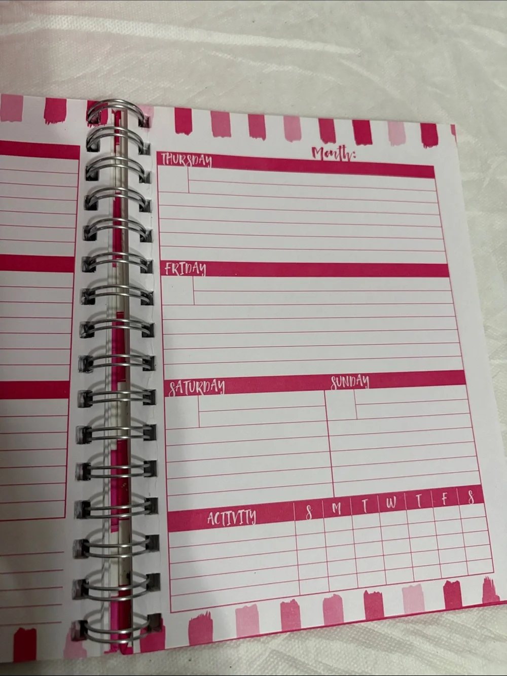 Undated Planner and Pink Polka Dot Journal NWT